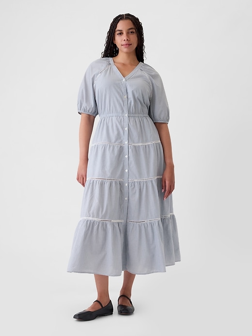 Image number 5 showing, Tiered Maxi Shirtdress