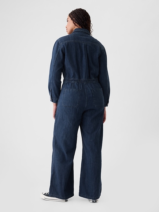 Image number 6 showing, Denim Cargo Jumpsuit