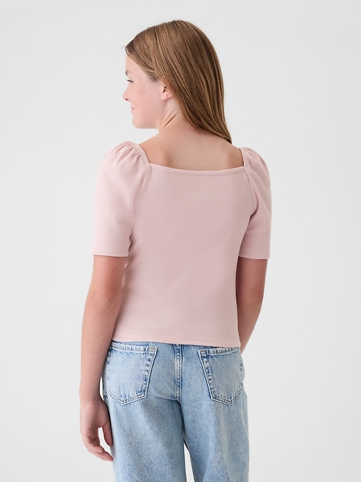 Image number 2 showing, Kids Sweetheart Puff Sleeve Top