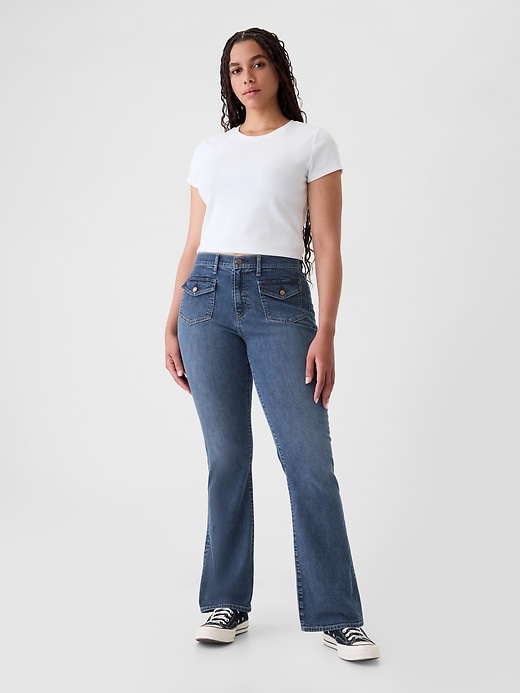 Image number 5 showing, Mid Rise Baby Boot Jeans