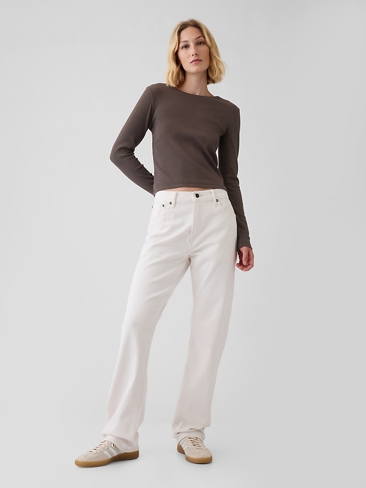 Image number 3 showing, Modern Rib Cropped T-Shirt