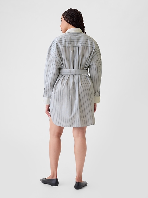 Image number 6 showing, Organic Cotton Striped Mini Shirtdress