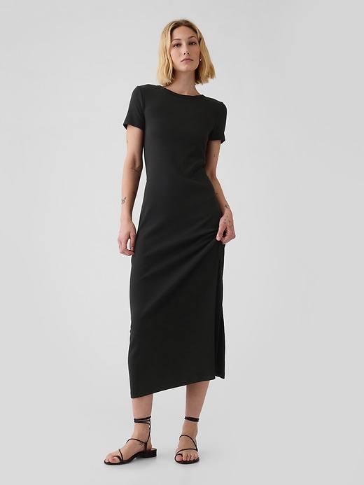 Image number 1 showing, Modern Rib Maxi T-Shirt Dress