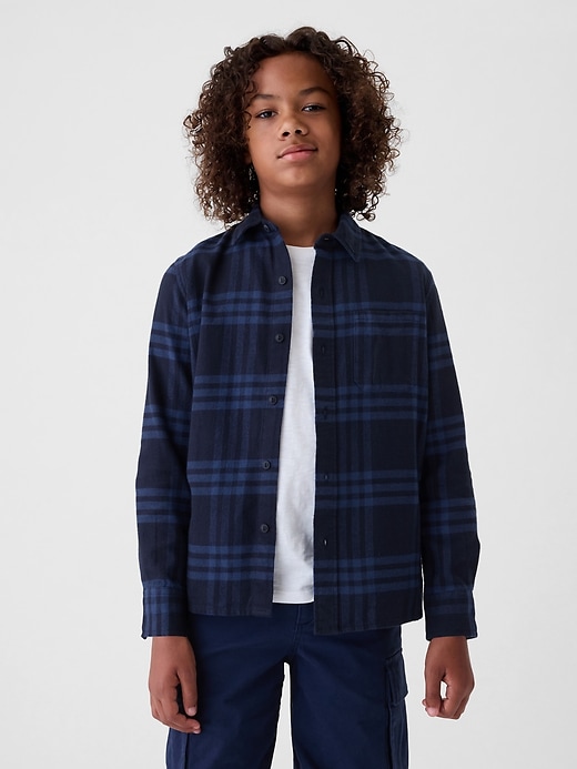 Image number 1 showing, Kids Organic Cotton Flannel Shirt