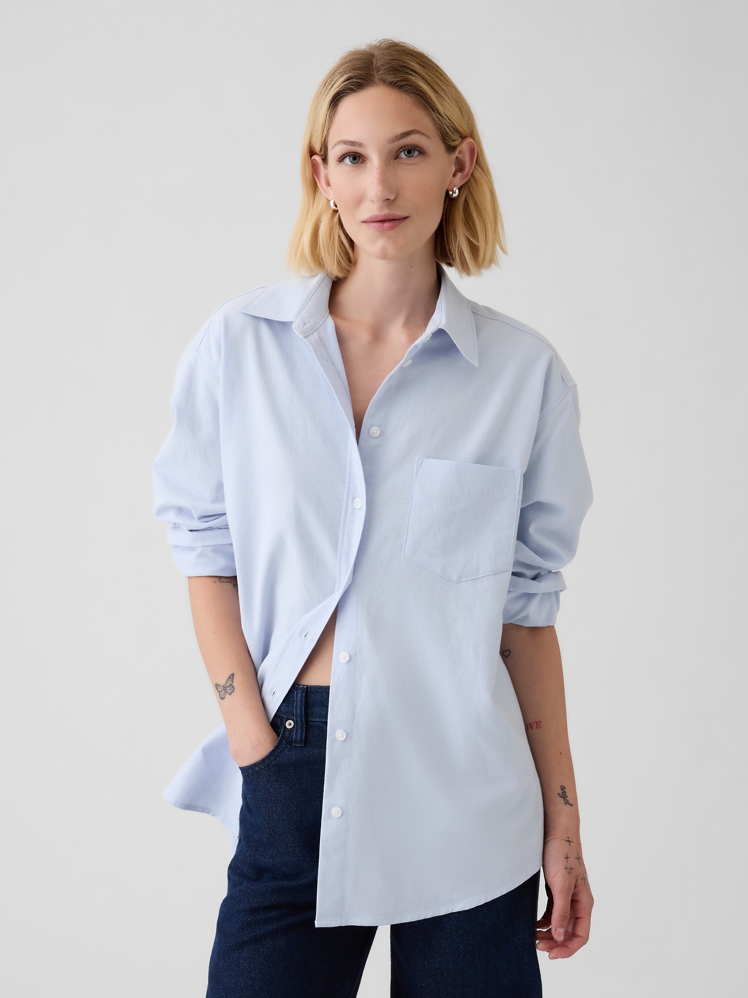 Organic Cotton Oxford Big Shirt