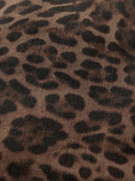 Image number 4 showing, Leopard Denim Mini Skirt