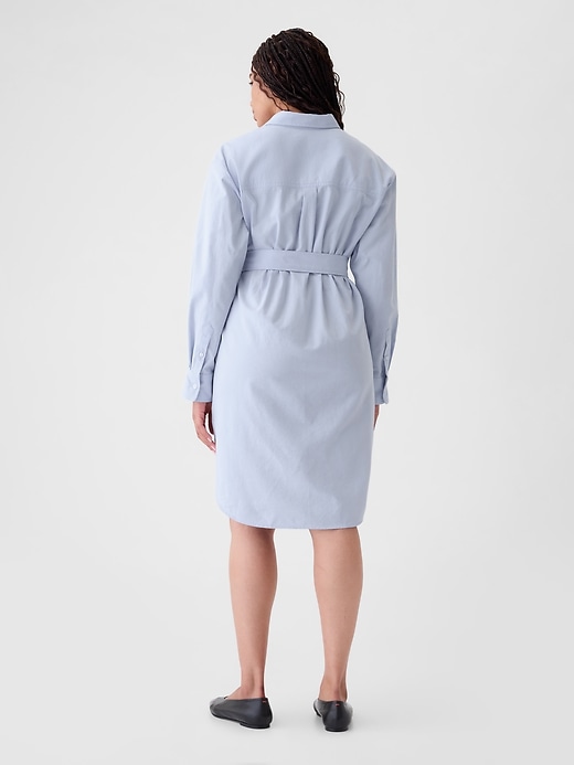 Image number 6 showing, Organic Cotton Oxford Mini Shirtdress