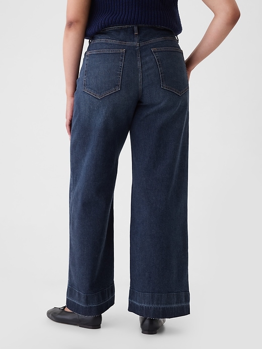 Image number 6 showing, High Rise Stride Belted Wide-Leg Jeans