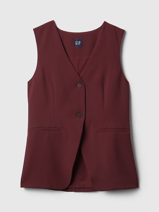 Image number 5 showing, Longline Twill Vest