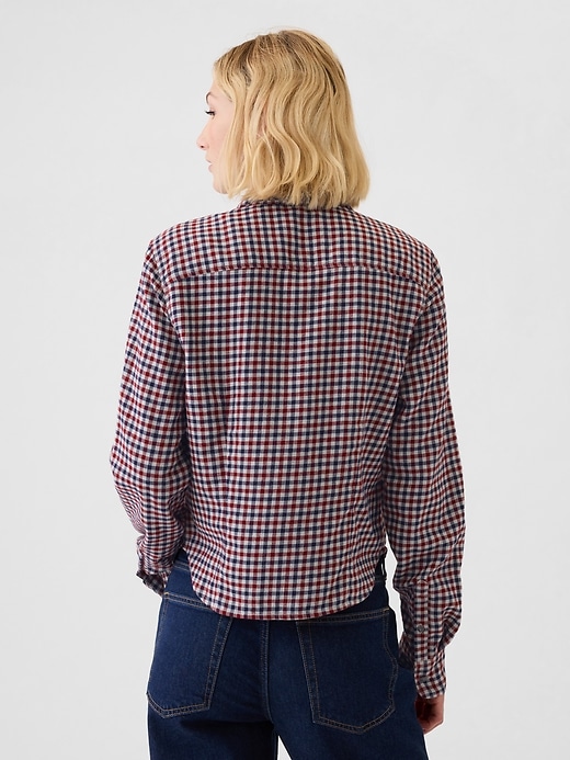 Image number 2 showing, Cropped Flannel Shirt