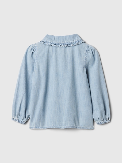 Image number 2 showing, babyGap Denim Ruffle Collar Shirt