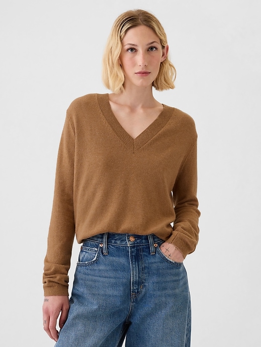 Image number 1 showing, CashSoft V-Neck Sweater