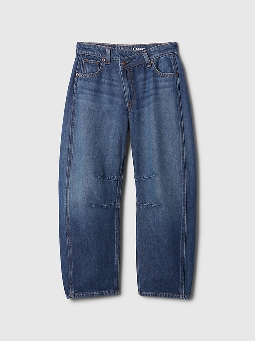 Image number 5 showing, Kids Mid Rise Crossover Horseshoe Jeans