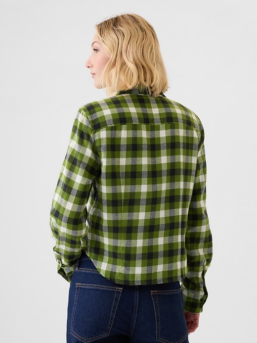 Image number 2 showing, Cropped Flannel Shirt