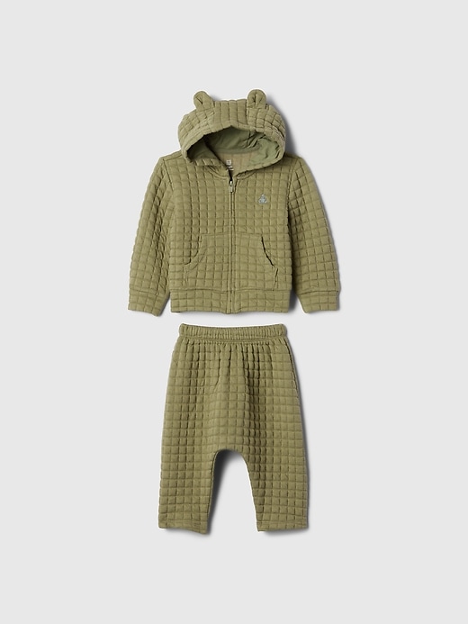 Image number 3 showing, Baby Quilted Outfit Set