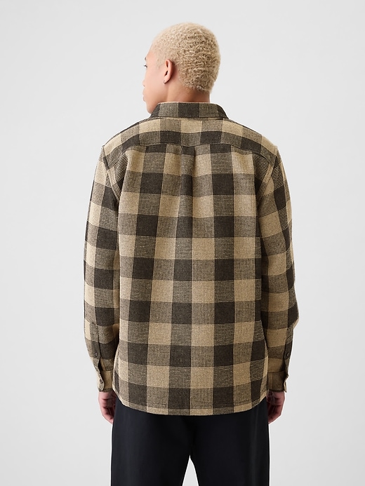 Image number 2 showing, Waffle-Knit Flannel Shirt