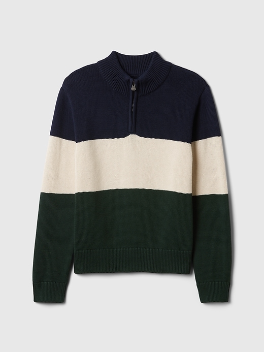 Image number 5 showing, Kids Colorblock Half-Zip Pullover Sweater