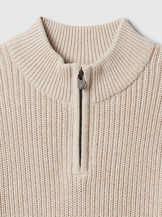 Image number 4 showing, Kids Shaker-Stitch Quarter-Zip Sweater