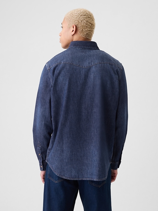 Image number 2 showing, GapHeritage Denim Western Shirt