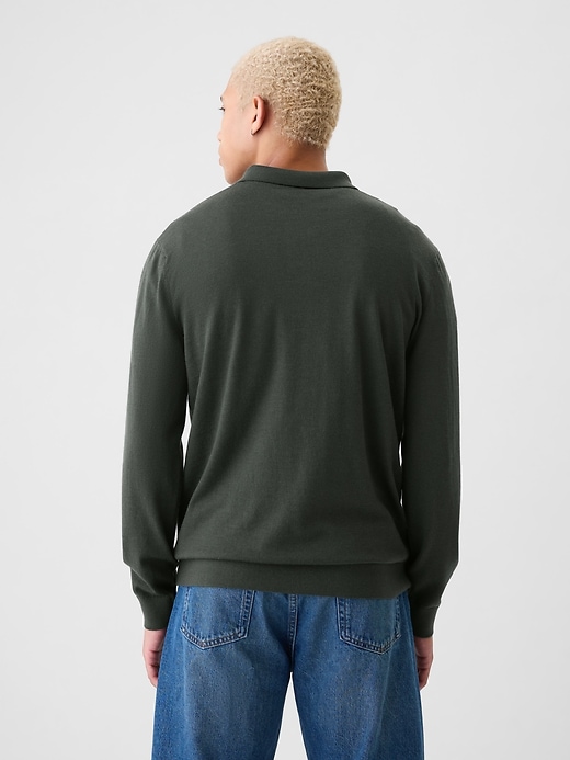 Image number 2 showing, Merino Polo Sweater