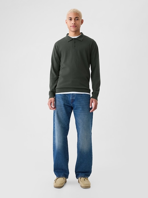 Image number 3 showing, Merino Polo Sweater