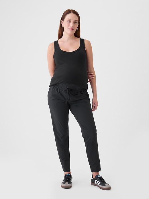 Image number 1 showing, Maternity Inset Panel Runaround Pants