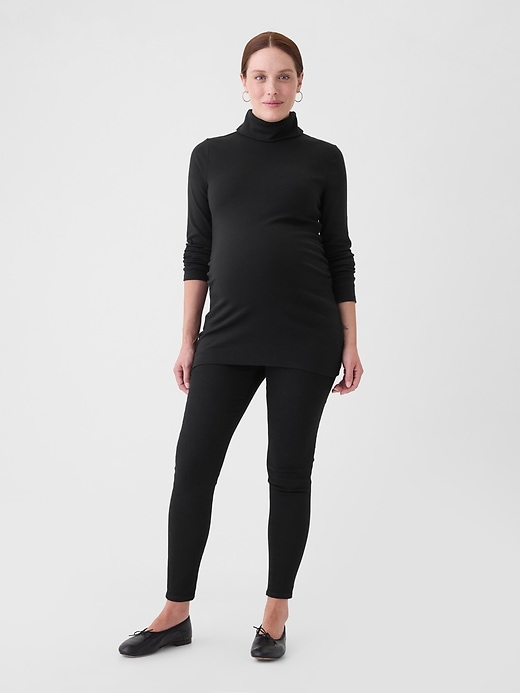 Image number 1 showing, Maternity Modern Turtleneck Shirt