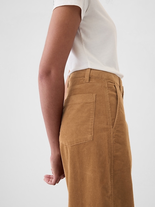 Image number 8 showing, High Rise Corduroy Tapered Ankle Trousers