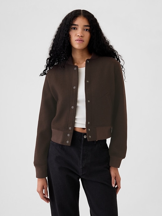 Image number 1 showing, Wool Bomber Jacket