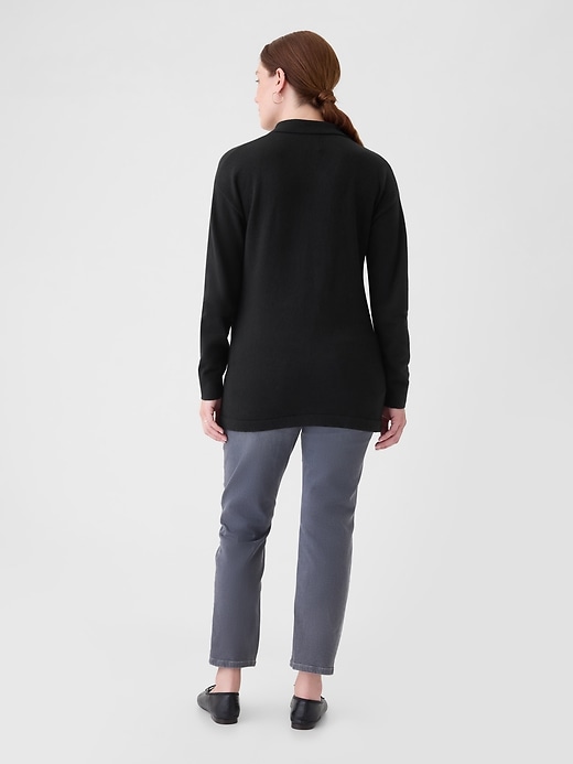 Image number 2 showing, Maternity CashSoft Henley Sweater Polo