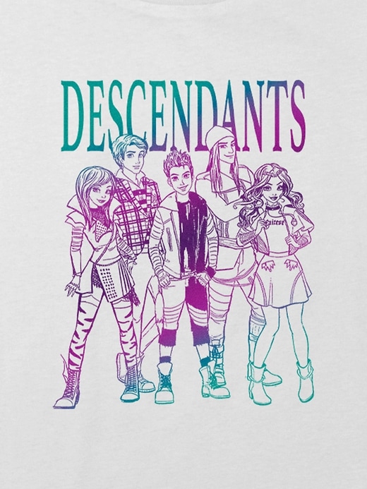 Image number 2 showing, Kids Descendants Group Sketch Graphic Boxy Crop Tee