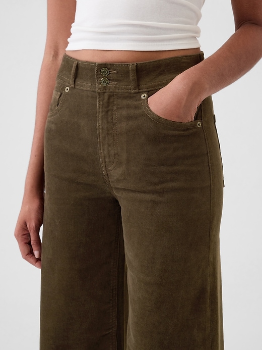 Image number 8 showing, High Rise Corduroy Stride Wide-Leg Pants