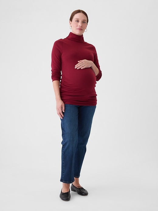 Image number 3 showing, Maternity Modern Turtleneck Shirt