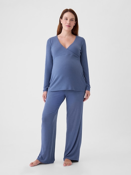 View large product image 1 of 1. Maternity Rib PJ Set