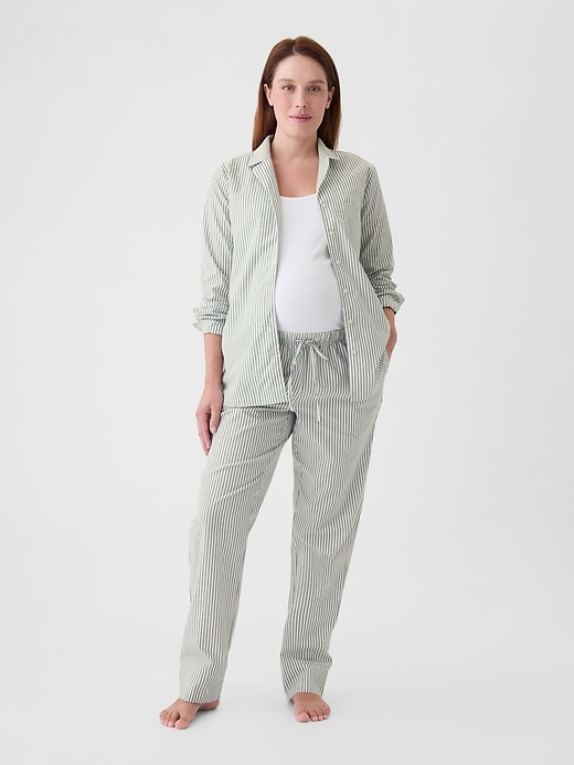 Image number 5 showing, Maternity Poplin PJ Set