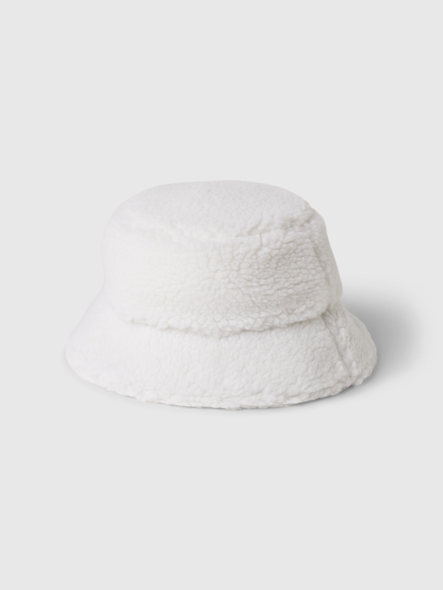 Kids Sherpa Bucket Hat - White