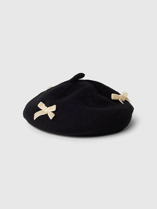 View large product image 1 of 1. Toddler CashSoft Bow Beret