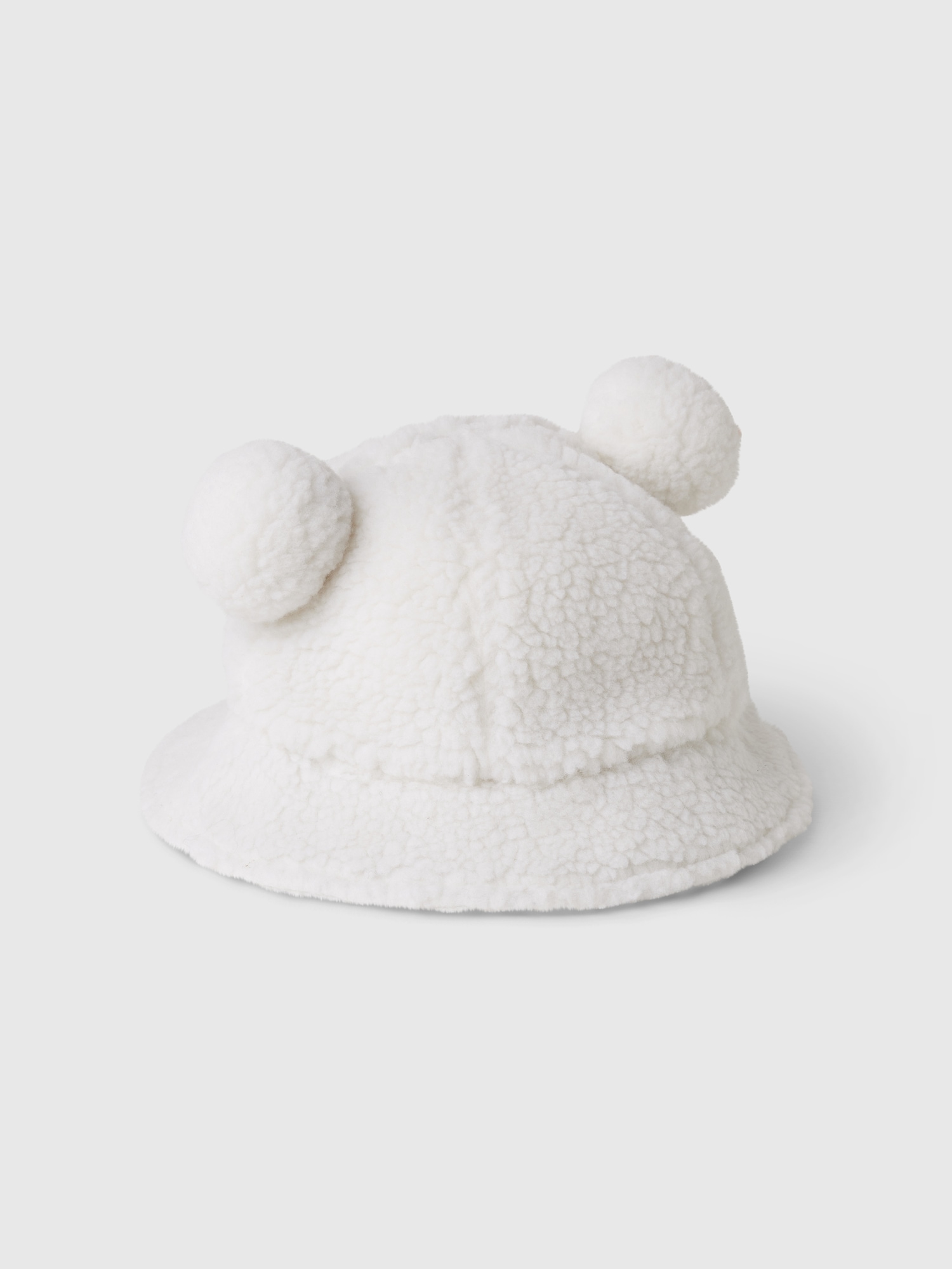 Baby & Toddler Sherpa Bear Bucket Hat - White