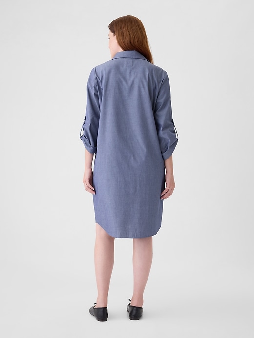 Image number 2 showing, Maternity Chambray Shirtdress