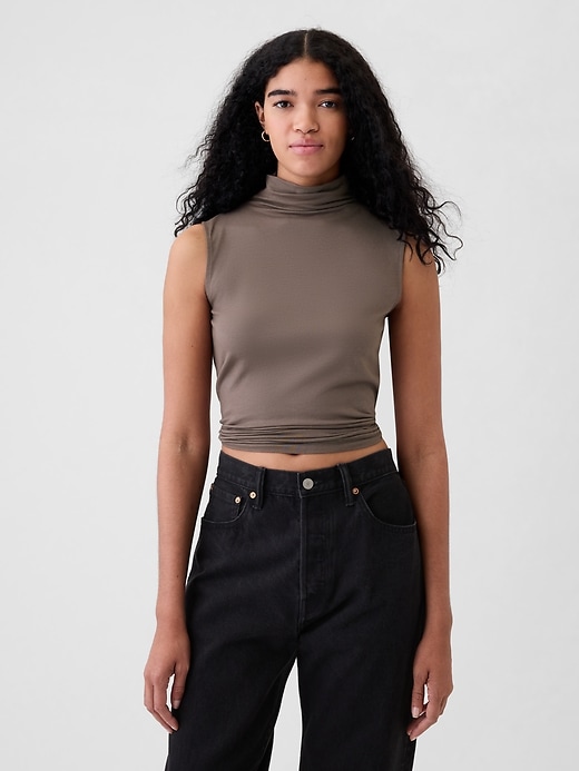 Image number 1 showing, Featherweight Turtleneck Tank Top