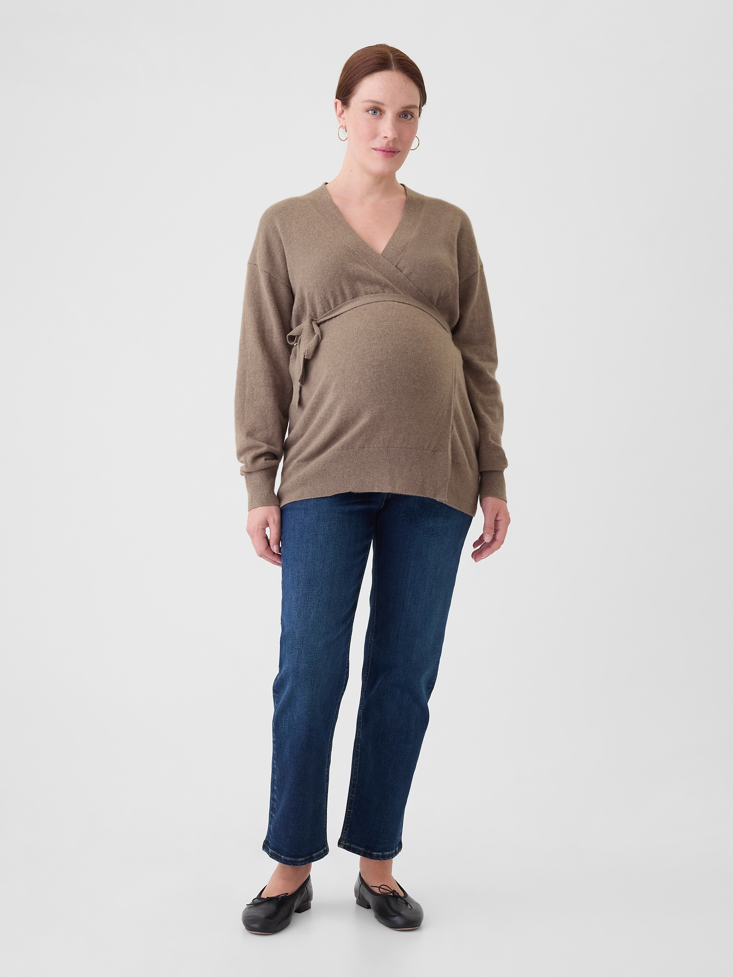 Maternity CashSoft Wrap Sweater