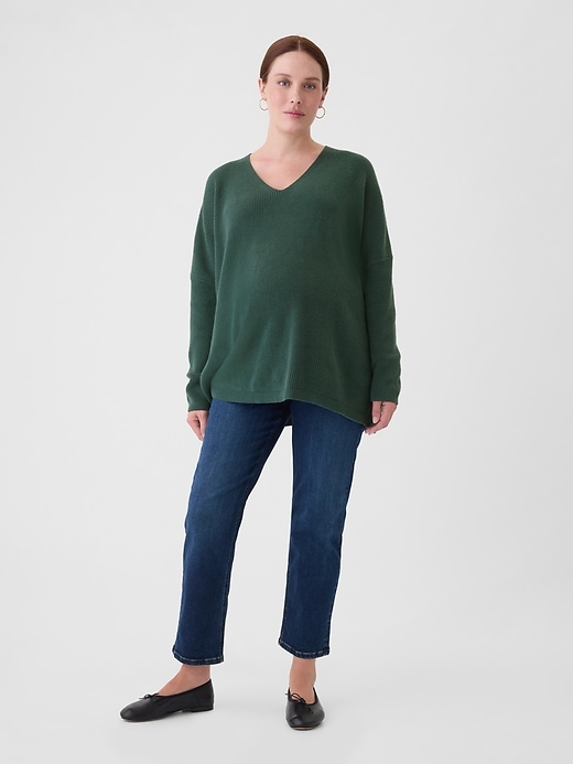 Image number 2 showing, Maternity V-Neck Sweater