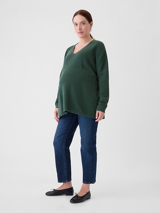 Image number 3 showing, Maternity V-Neck Sweater