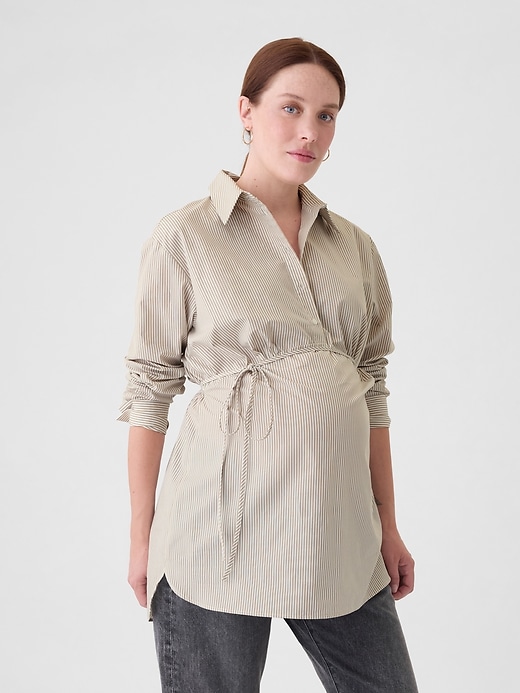 Image number 3 showing, Maternity Popover Shirt