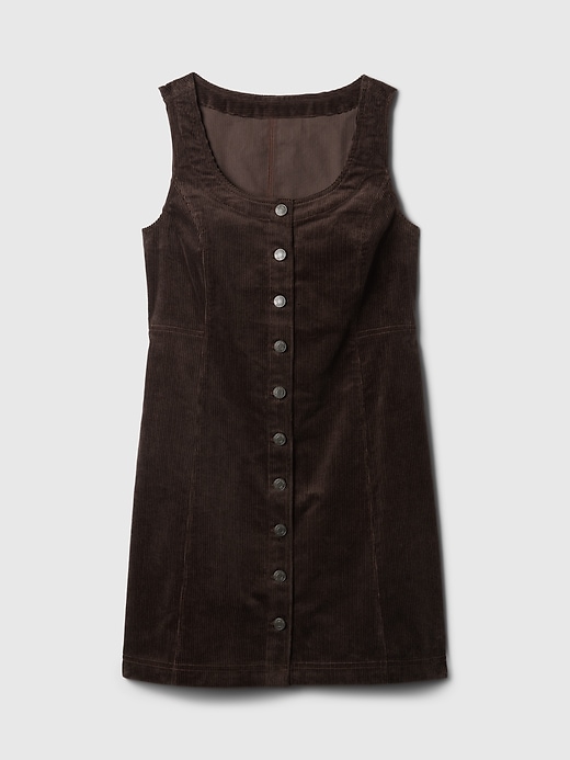 Image number 7 showing, Corduroy Button Mini Dress