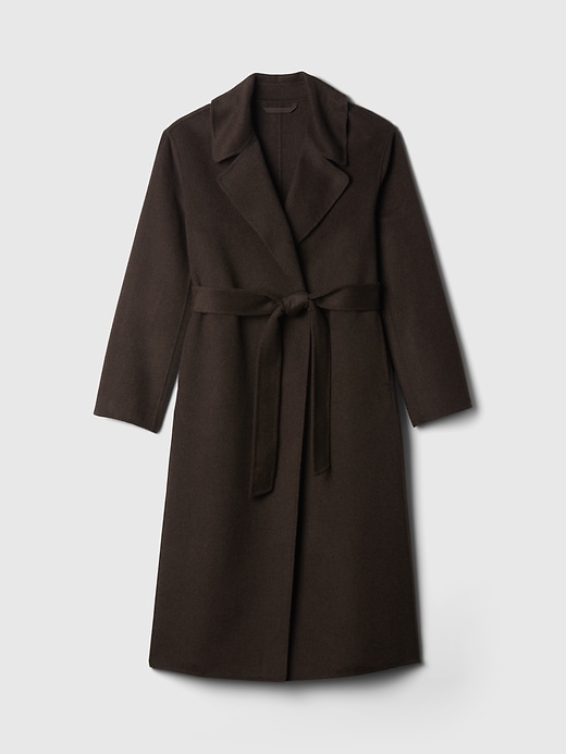 Image number 5 showing, Belted Double-Faced Wool Coat