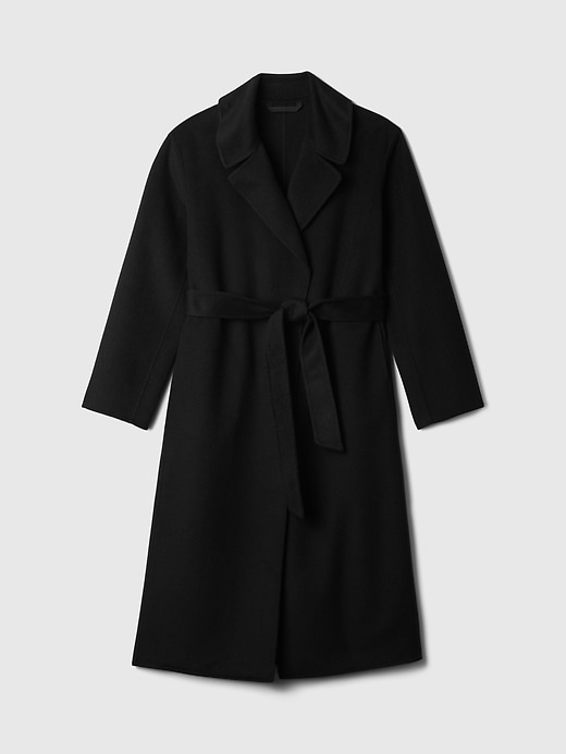 Image number 5 showing, Belted Double-Faced Wool Coat