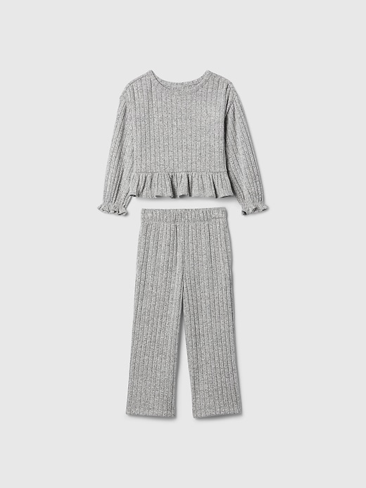 Image number 1 showing, babyGap Softspun Ruffle Rib Outfit Set