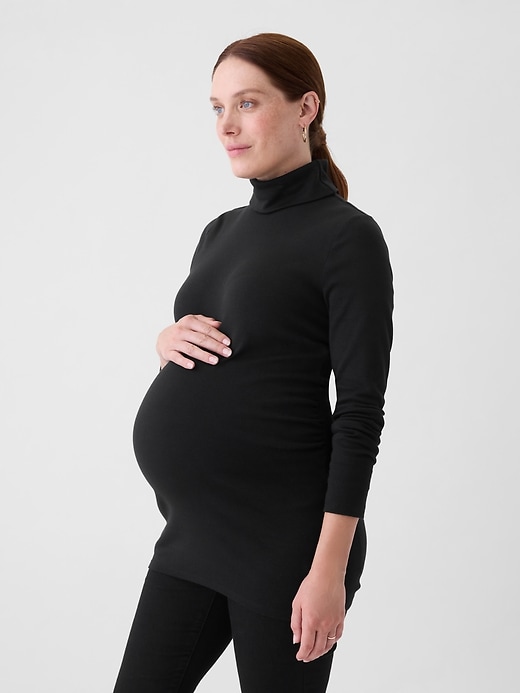 Image number 3 showing, Maternity Modern Turtleneck Shirt