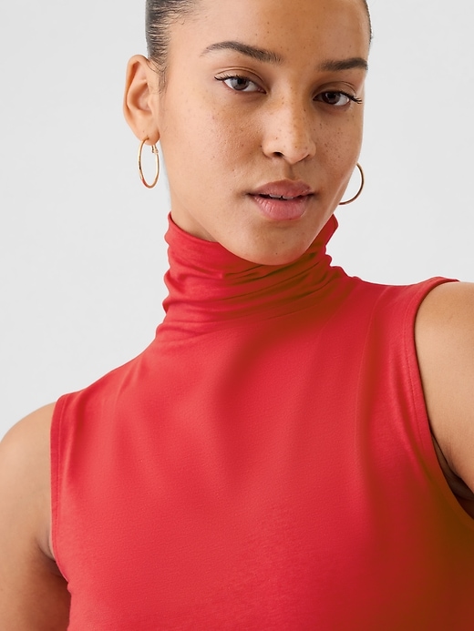 Image number 4 showing, Featherweight Turtleneck Tank Top